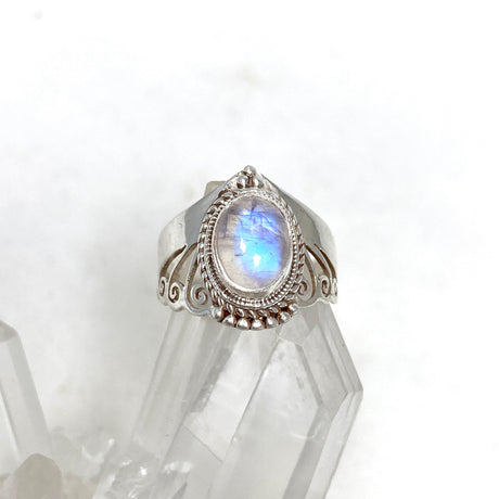 Moonstone Boho Style Oval Ring R3465 - Nature's Magick