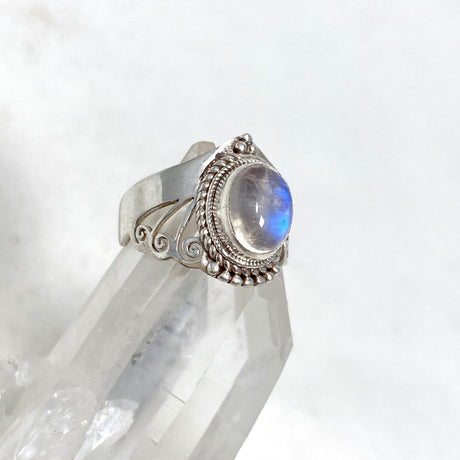 Moonstone Boho Style Oval Ring R3465 - Nature's Magick