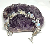 Moonstone, Clear Quartz and Blue Topaz in 925 silver bracelet PBGJ033