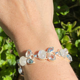 Moonstone, Clear Quartz and Blue Topaz in 925 silver bracelet PBGJ033