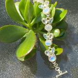 Moonstone, Clear Quartz and Blue Topaz in 925 silver bracelet PBGJ033