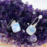 Moonstone Diamond Earrings KEGJ1394 - Nature's Magick