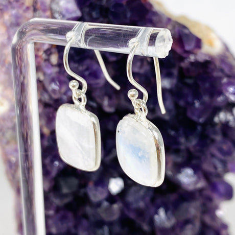 Moonstone Diamond Earrings KEGJ1394 - Nature's Magick