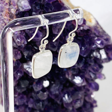 Moonstone Diamond Earrings KEGJ1394 - Nature's Magick