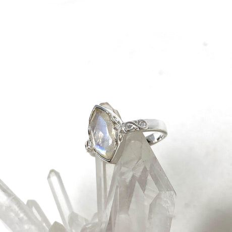 Moonstone Faceted Marquise Ring in a Decorative Setting R3726 - Nature's Magick