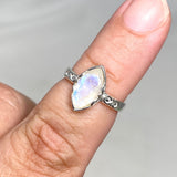 Moonstone Faceted Marquise Ring in a Decorative Setting R3726 - Nature's Magick