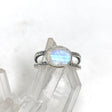 Moonstone Faceted Oval Decorative Split Band Ring R3861 - Nature's Magick