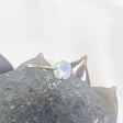 Moonstone Faceted Square Solitare Ring R4806 - Nature's Magick