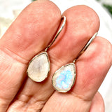 Moonstone faceted teardrop earrings KEGJ888 - Nature's Magick