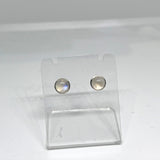 Moonstone High Grade Round Cabochon Bezel Set Stud Earings 5.5mm PSE021