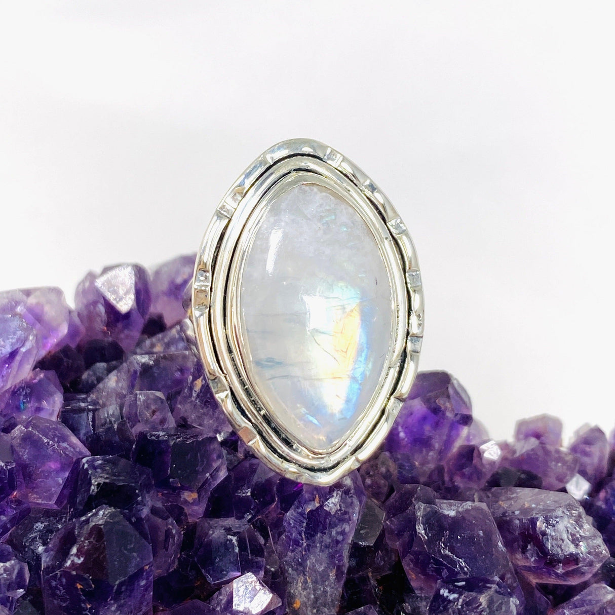 Moonstone Marquise Ring s.8 KRGJ3033 - Nature's Magick