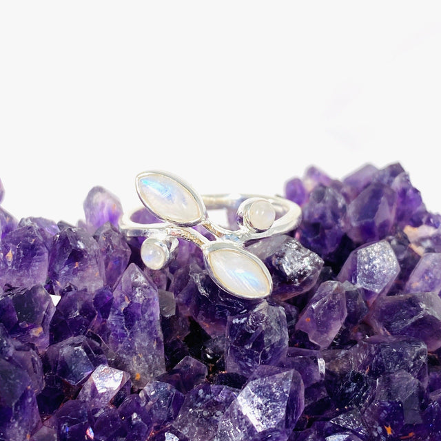 Moonstone Multi Stone Ring R3981 - Nature's Magick