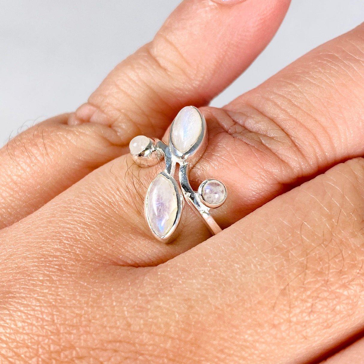 Moonstone Multi Stone Ring R3981 - Nature's Magick