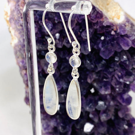 Moonstone Multi Stone Teardrop Earrings KEGJ1403 - Nature's Magick