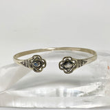 Moonstone Oval Cabochon Decorative Cuff Bangle PBGJ043