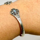 Moonstone Oval Cabochon Decorative Cuff Bangle PBGJ043