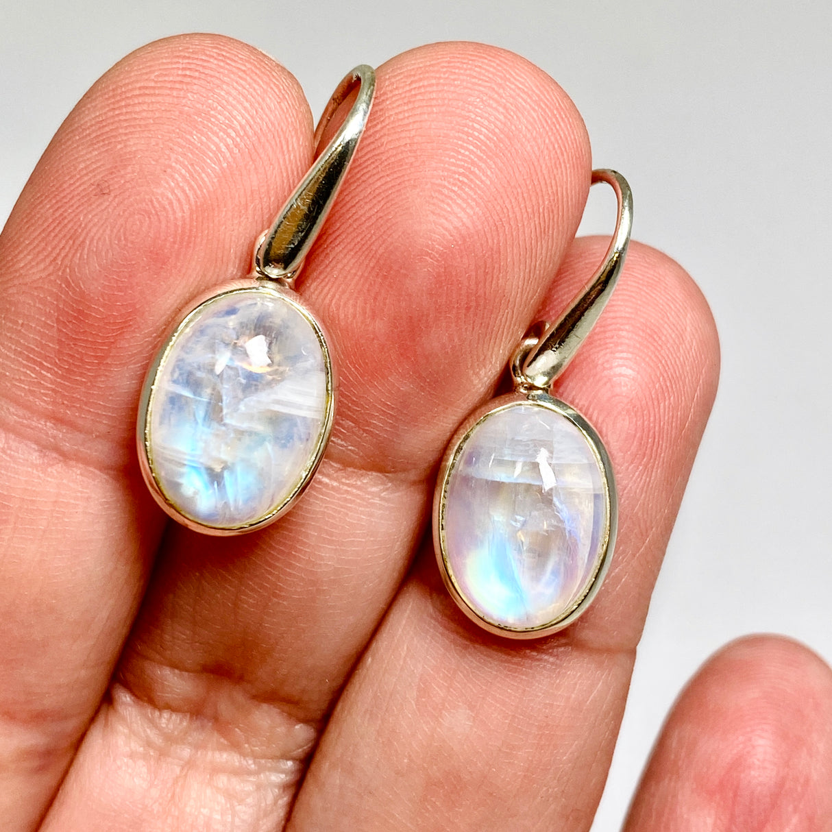 Moonstone Oval Cabochon Earrings PEGJ392