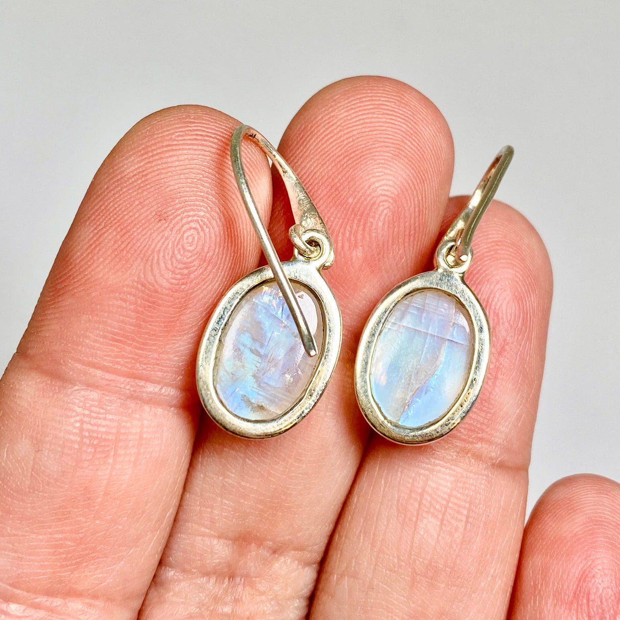 Moonstone Oval Cabochon Earrings PEGJ392
