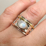 Moonstone Oval Cabochon Spinner Ring R4820