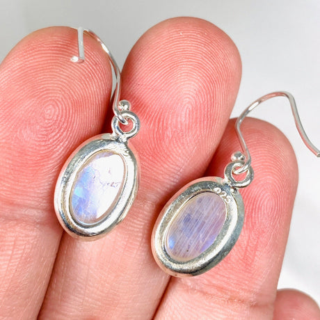 Moonstone Oval Earrings KEGJ1398 - Nature's Magick