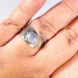 Moonstone Oval Leaf Ring s.10 KRGJ3031 - Nature's Magick