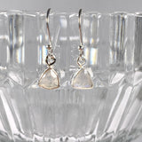 Moonstone petite triangular faceted earrings R2363-MST - Nature's Magick