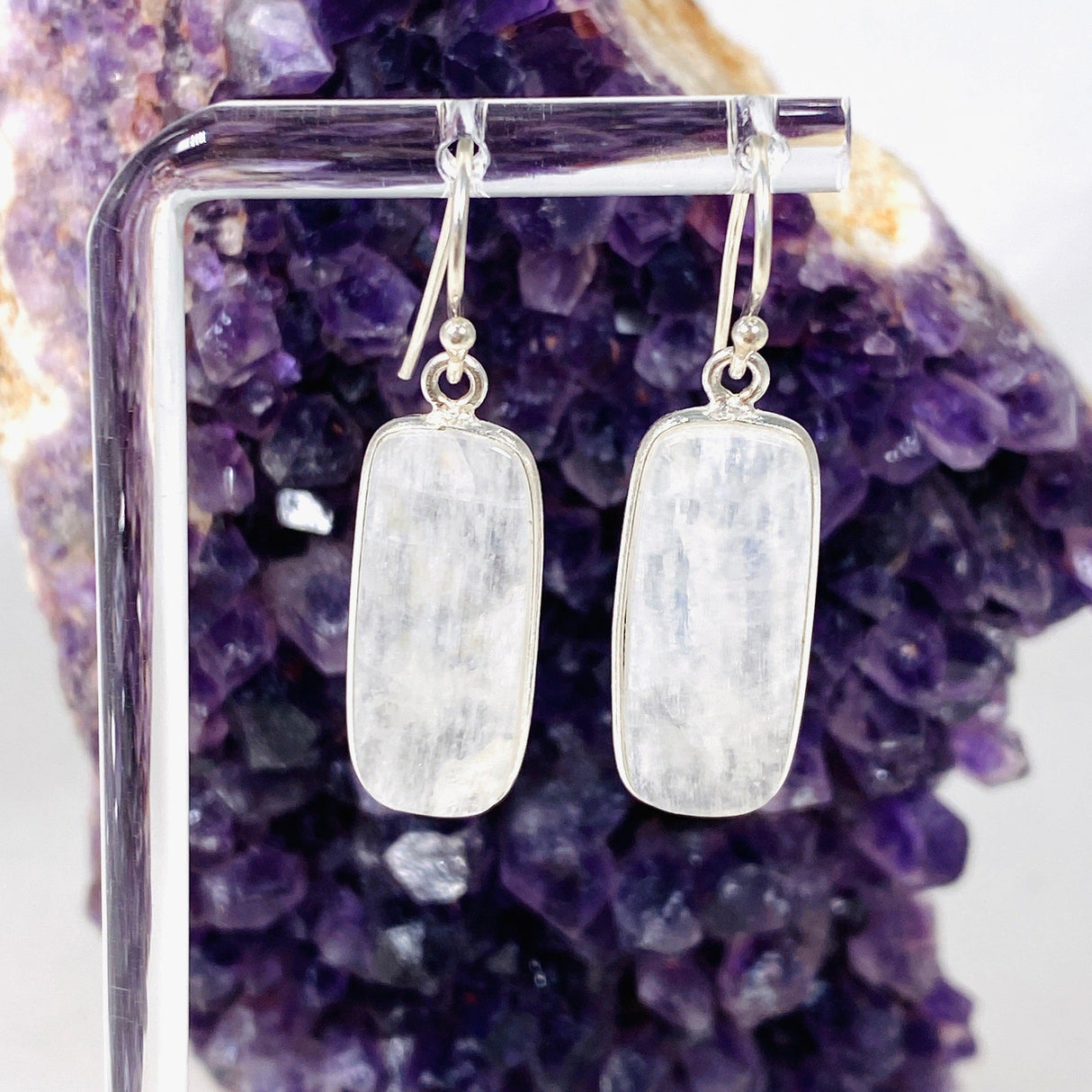 Moonstone Rectangular Earrings KEGJ1390 - Nature's Magick