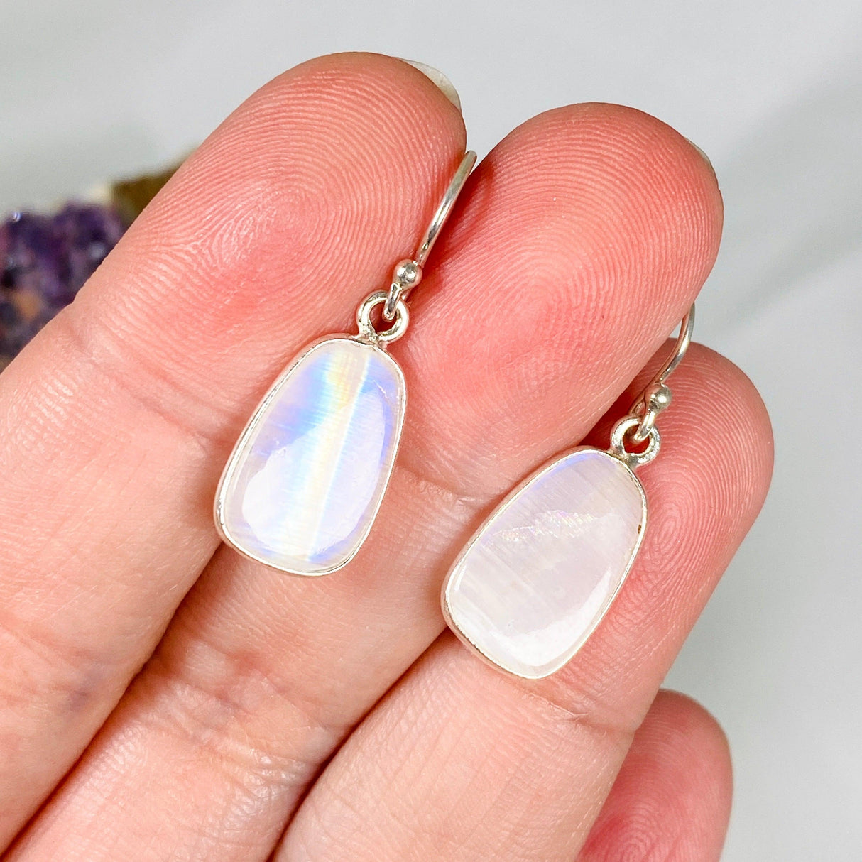 Moonstone Rectangular Earrings KEGJ1392 - Nature's Magick