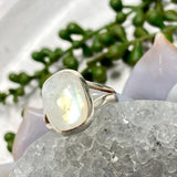 Moonstone rectangular ring s.8 KRGJ2187 - Nature's Magick