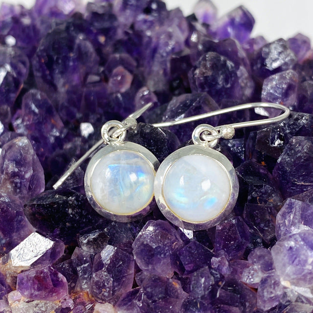 Moonstone Round Earrings KEGJ1400 - Nature's Magick