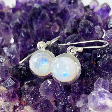 Moonstone Round Earrings KEGJ1400 - Nature's Magick