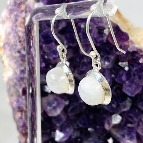 Moonstone Round Earrings KEGJ1400 - Nature's Magick