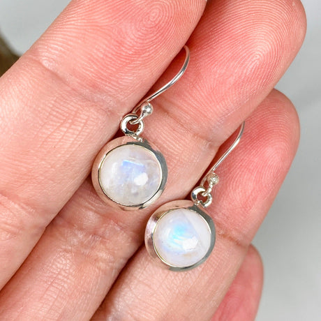 Moonstone Round Earrings KEGJ1400 - Nature's Magick