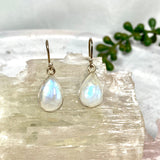 Moonstone teardrop cabochon earrings KEGJ762 - Nature's Magick