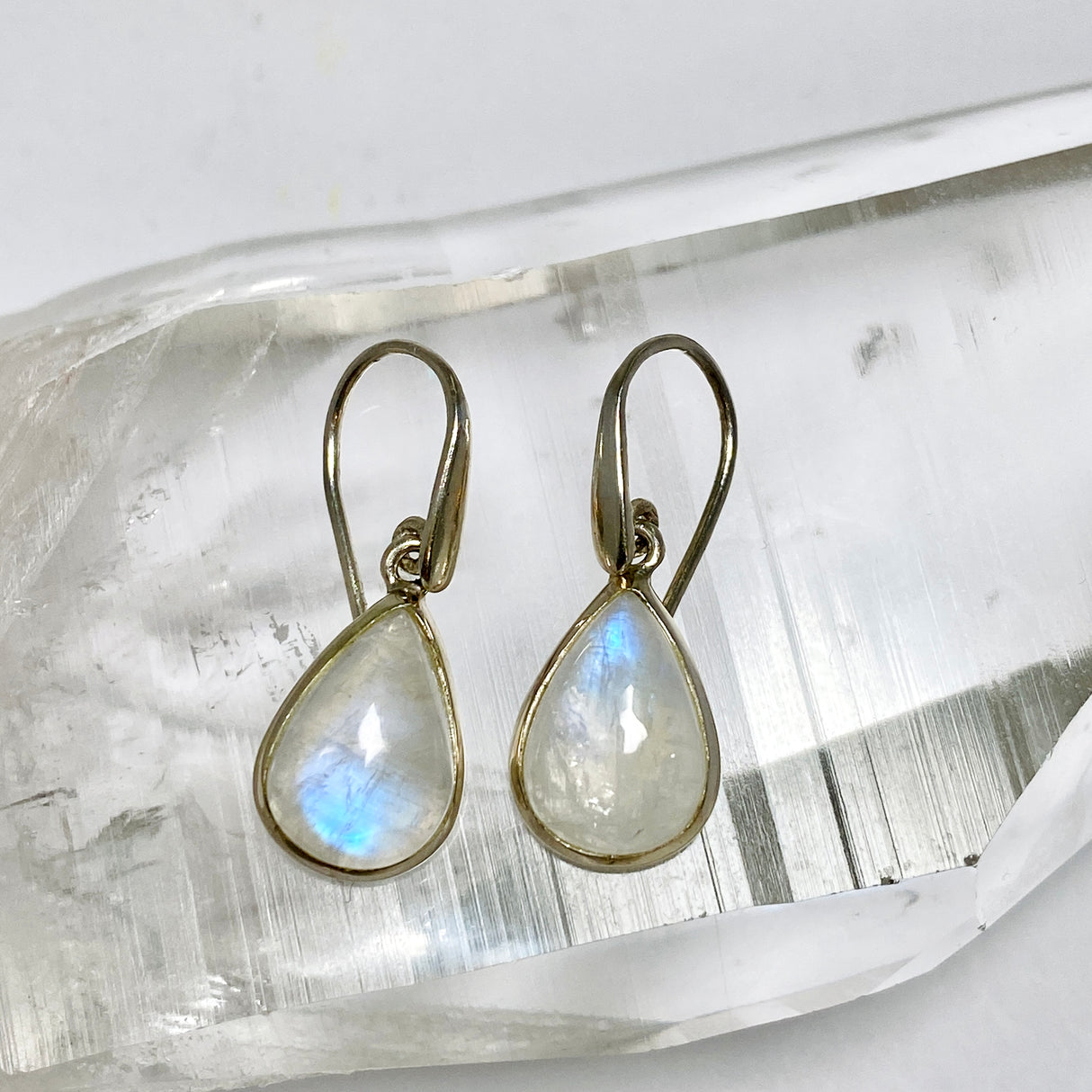 Moonstone Teardrop Cabochon Earrings PEGJ393