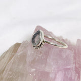 Moonstone Teardrop Faceted fine band ring R3800-MS - Nature's Magick