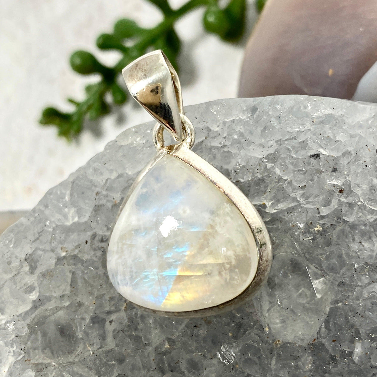 Moonstone teardrop pendant KPGJ2793 - Nature's Magick