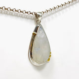 Moonstone Teardrop Pendant with Brass Detailing KPGJ4248 - Nature's Magick