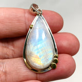 Moonstone Teardrop Pendant with Brass Detailing KPGJ4248 - Nature's Magick