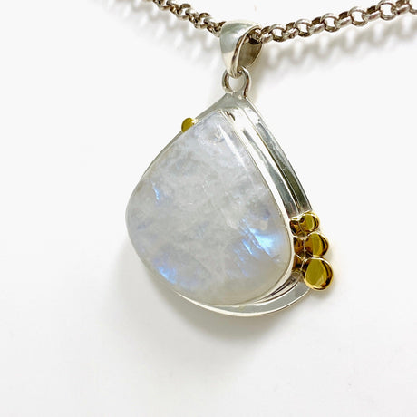 Moonstone Teardrop Pendant with Brass Detailing KPGJ4250 - Nature's Magick