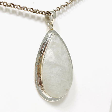 Moonstone Teardrop Pendant with Hammered Detailing KPGJ4251 - Nature's Magick