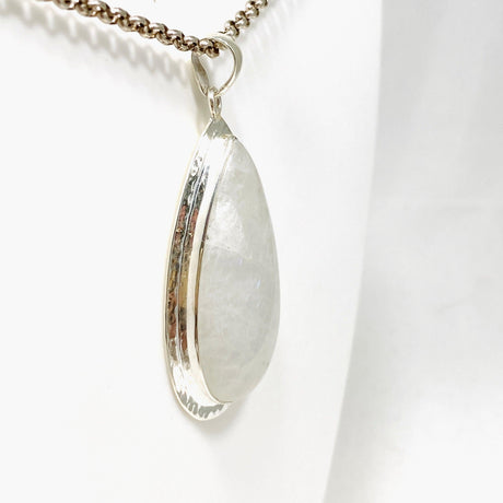 Moonstone Teardrop Pendant with Hammered Detailing KPGJ4251 - Nature's Magick