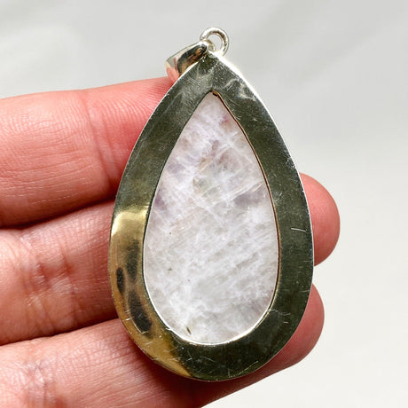 Moonstone Teardrop Pendant with Hammered Detailing KPGJ4251 - Nature's Magick