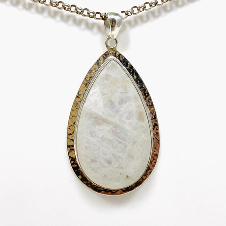 Moonstone Teardrop Pendant with Hammered Detailing KPGJ4251 - Nature's Magick