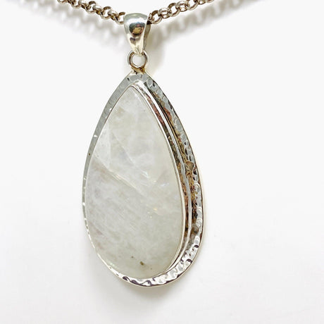 Moonstone Teardrop Pendant with Hammered Detailing KPGJ4251 - Nature's Magick