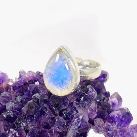 Moonstone Teardrop Ring s.11 KRGJ3017 - Nature's Magick