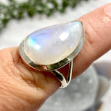 Moonstone teardrop ring s.7 KRGJ2201 - Nature's Magick