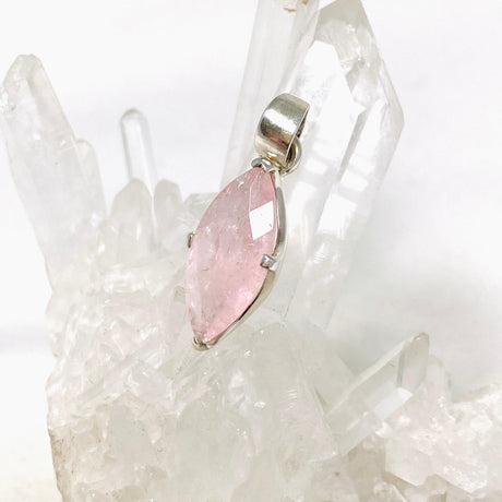 Morganite Faceted Marquise Pendant PPGJ689 - Nature's Magick