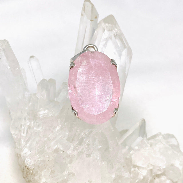 Morganite Faceted Oval Pendant PPGJ685 - Nature's Magick