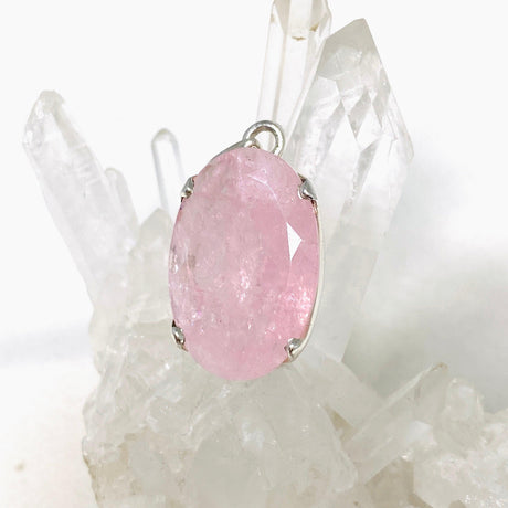 Morganite Faceted Oval Pendant PPGJ685 - Nature's Magick